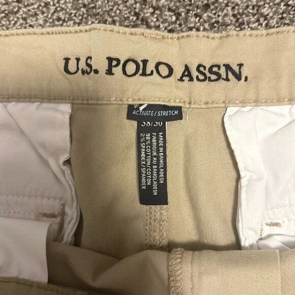 146. U.S. Polo Assn. Men's Cargo Pants in Beige - Picture 7 of 9